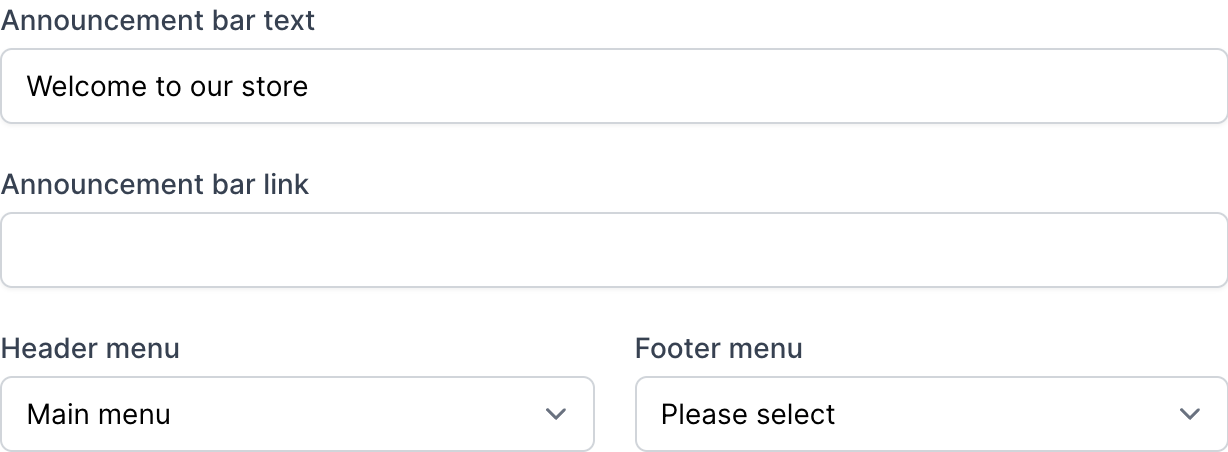 Set header menu from preference page